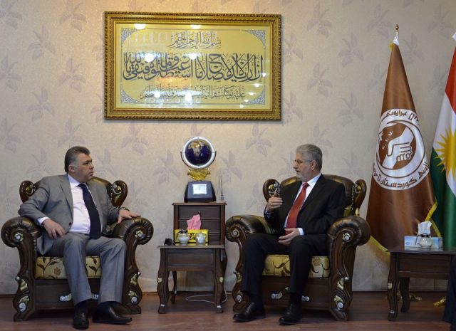 الاتحاد الإسلامي الكوردستاني .. الأمين العام يستقبل القنصل الفلسطيني في الإقليم