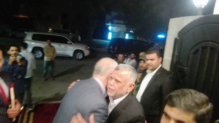 سفير السلطة الفلسطينية في العراق يتناول الإفطار هذه المرة عند هادي العامري (صور)