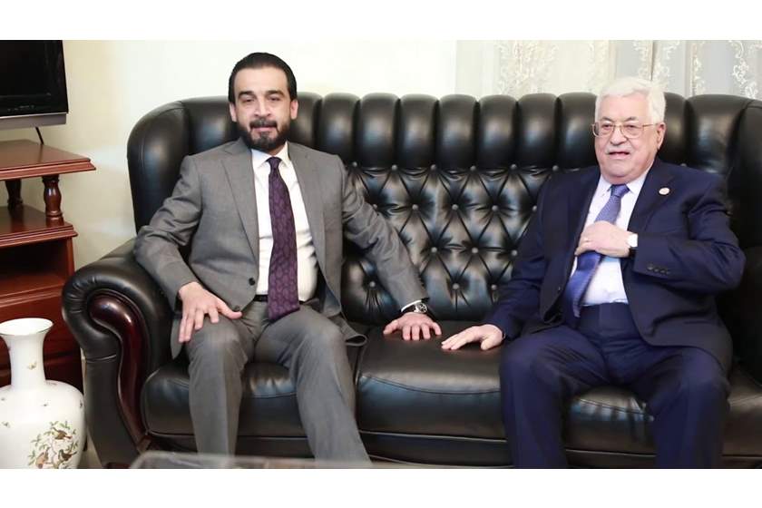 الرئيس محمود عباس يستقبل رئيس "البرلمان" العراقي في الأردن