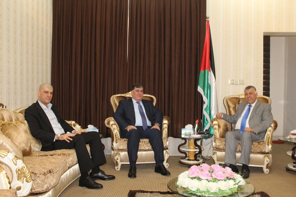 السفير نظمي حزوري القنصل العام لـ"دولة فلسطين" في اقليم كردستان العراق يستقبل رئيس "حزب الشعب" التركماني